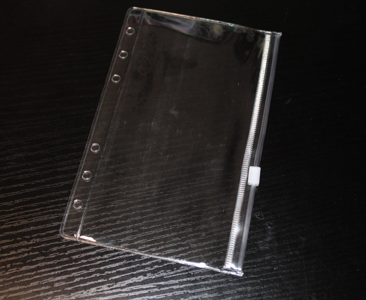 A6 Clear PVC Zip Wallet