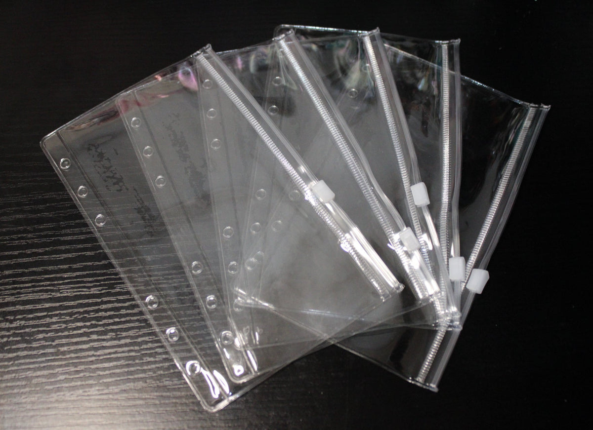 A6 Clear PVC Zip Wallet