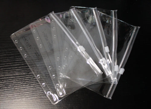 A6 Clear PVC Zip Wallet